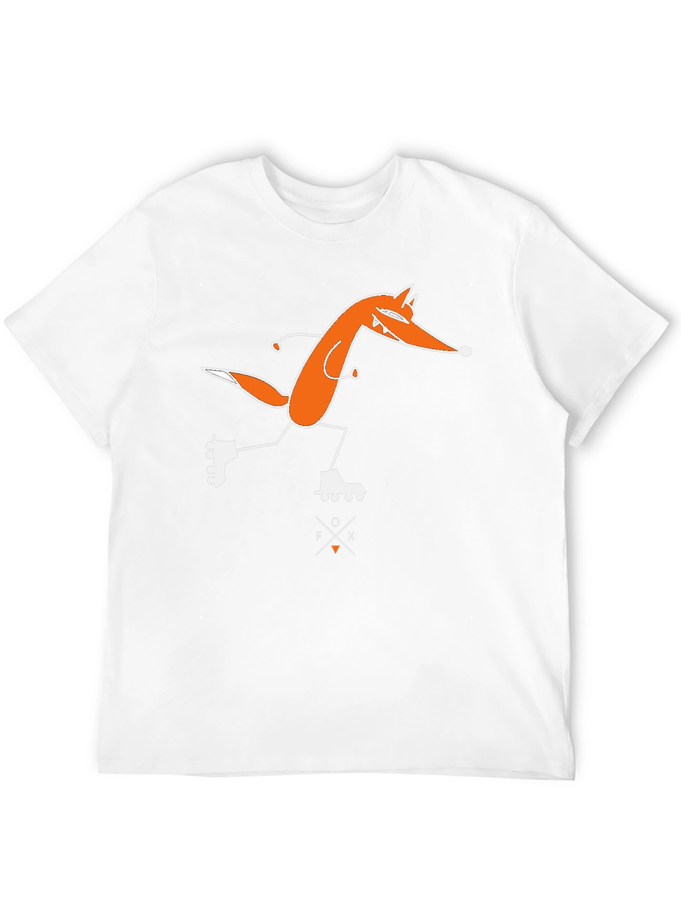 Skating Fox Graphic Tee - Black Cotton T-Shirt