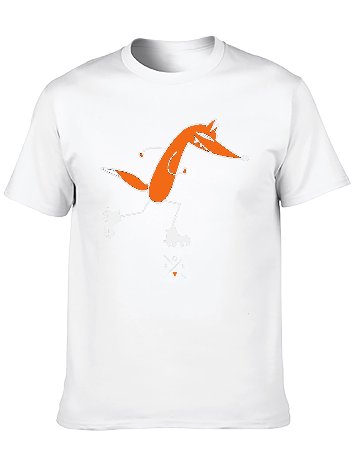 Skating Fox Graphic Tee - Black Cotton T-Shirt