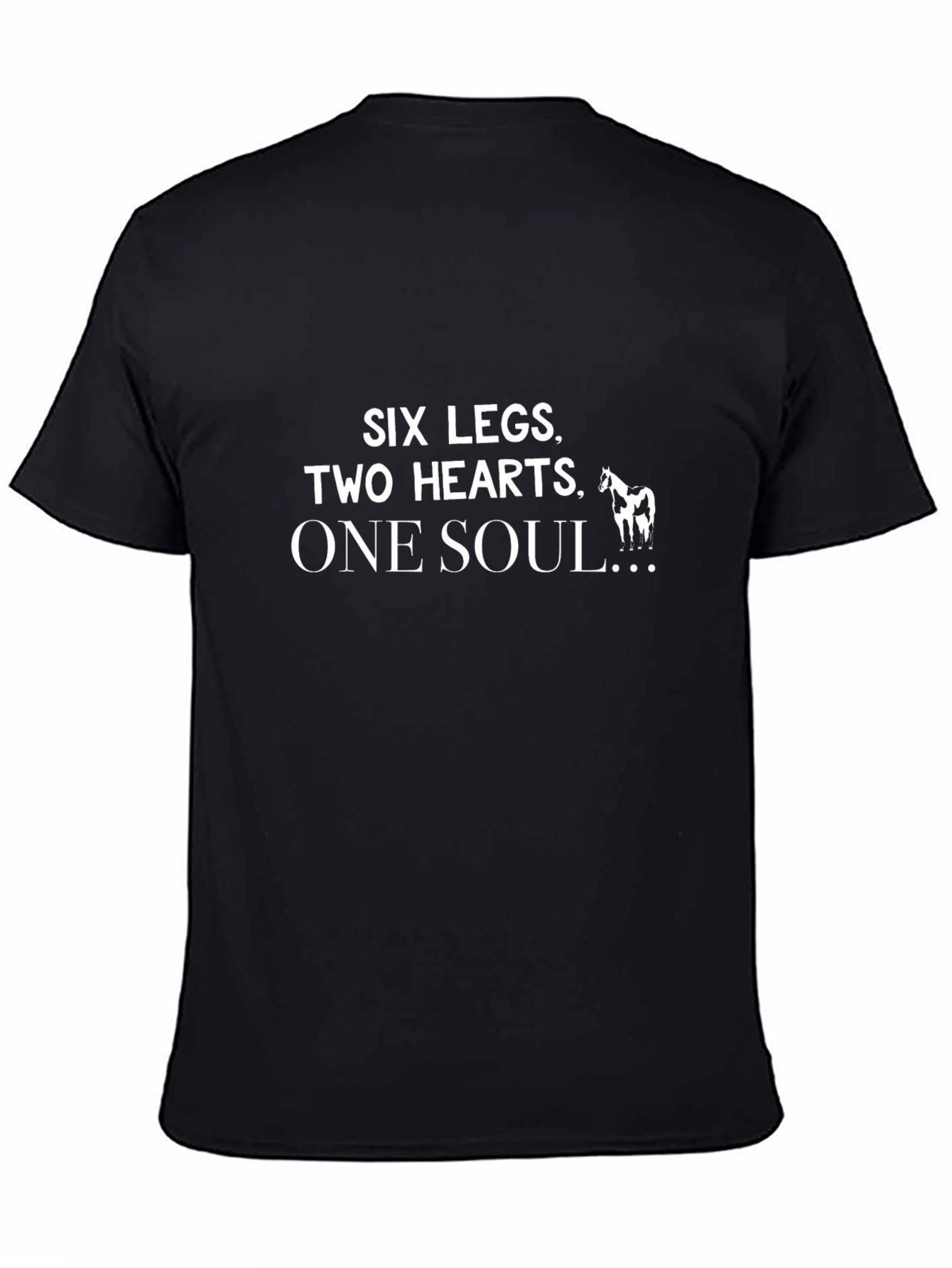 Six Legs Two Hearts One Soul Black T-Shirt