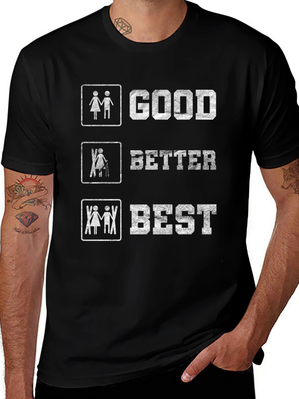 Skiing Humor T-Shirt - Good Better Best