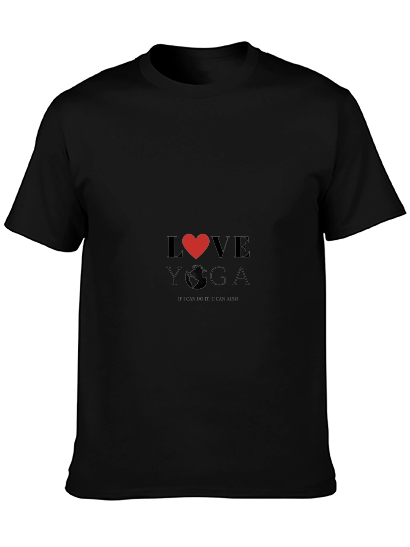 Love Yoga Black T-Shirt