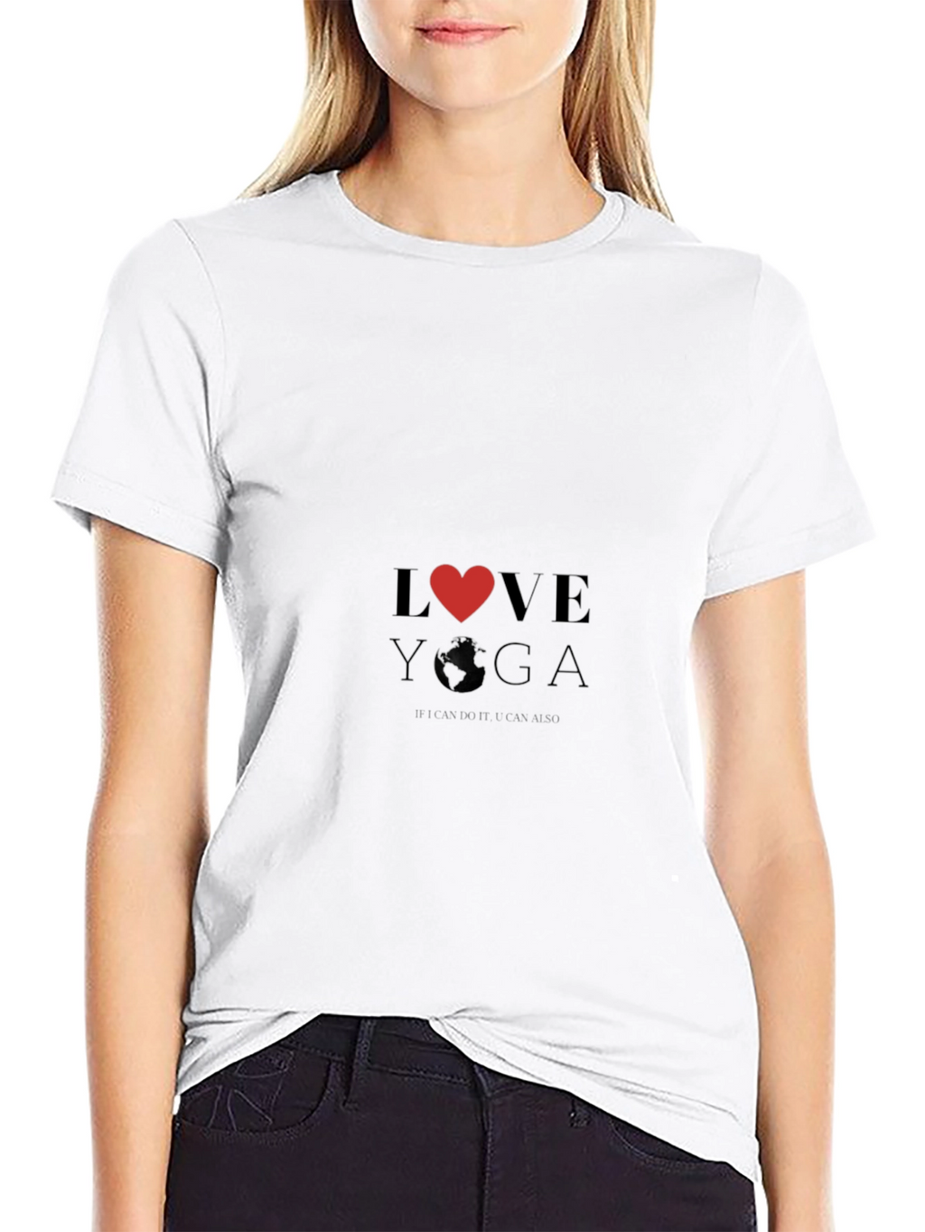 Love Yoga Black T-Shirt