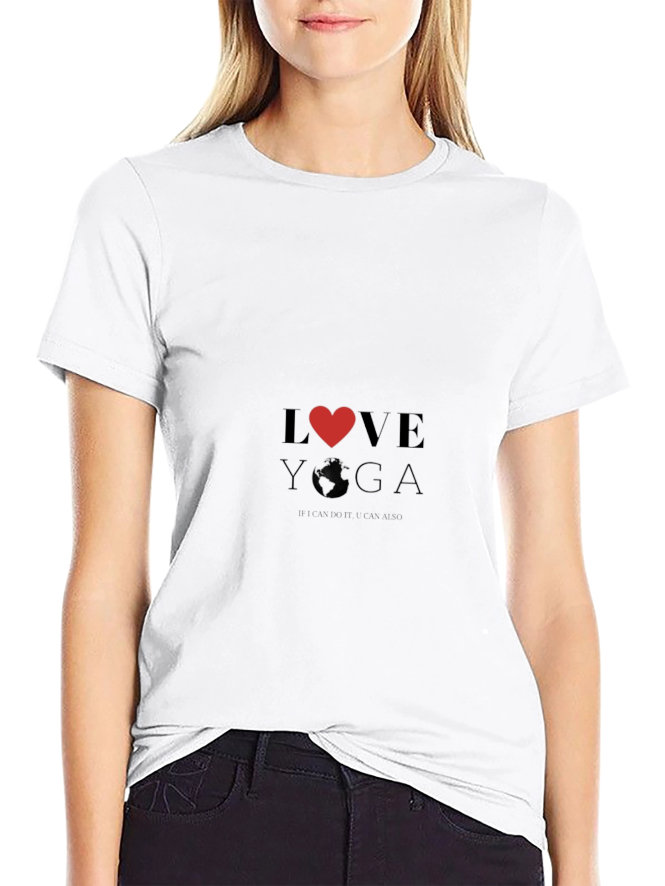 Love Yoga Black T-Shirt