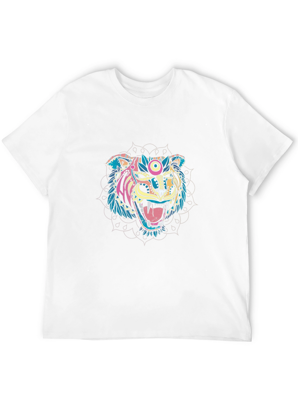 Tiger Mandala Graphic Black T-Shirt
