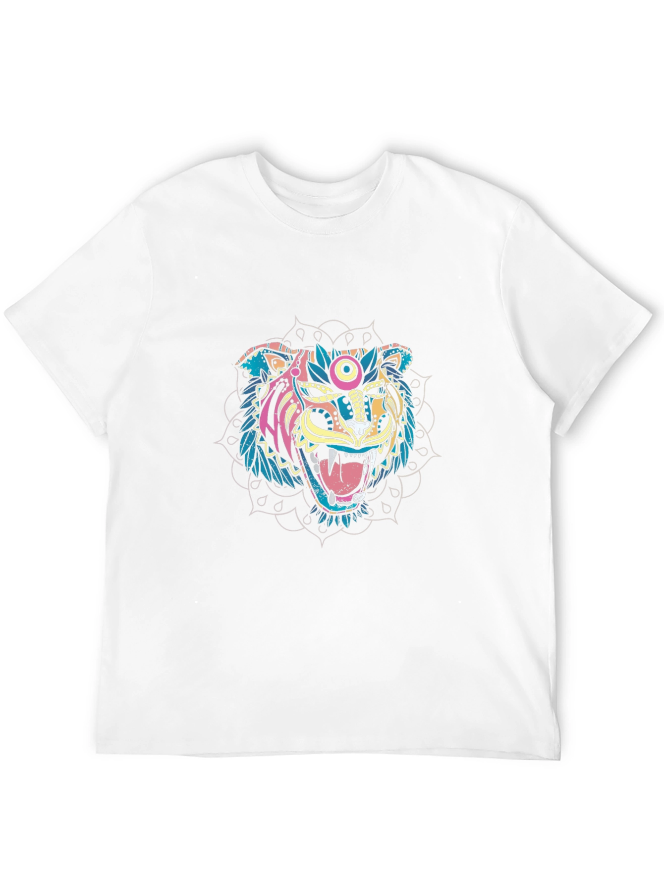 Tiger Mandala Graphic Black T-Shirt