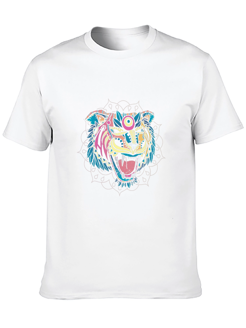 Tiger Mandala Graphic Black T-Shirt