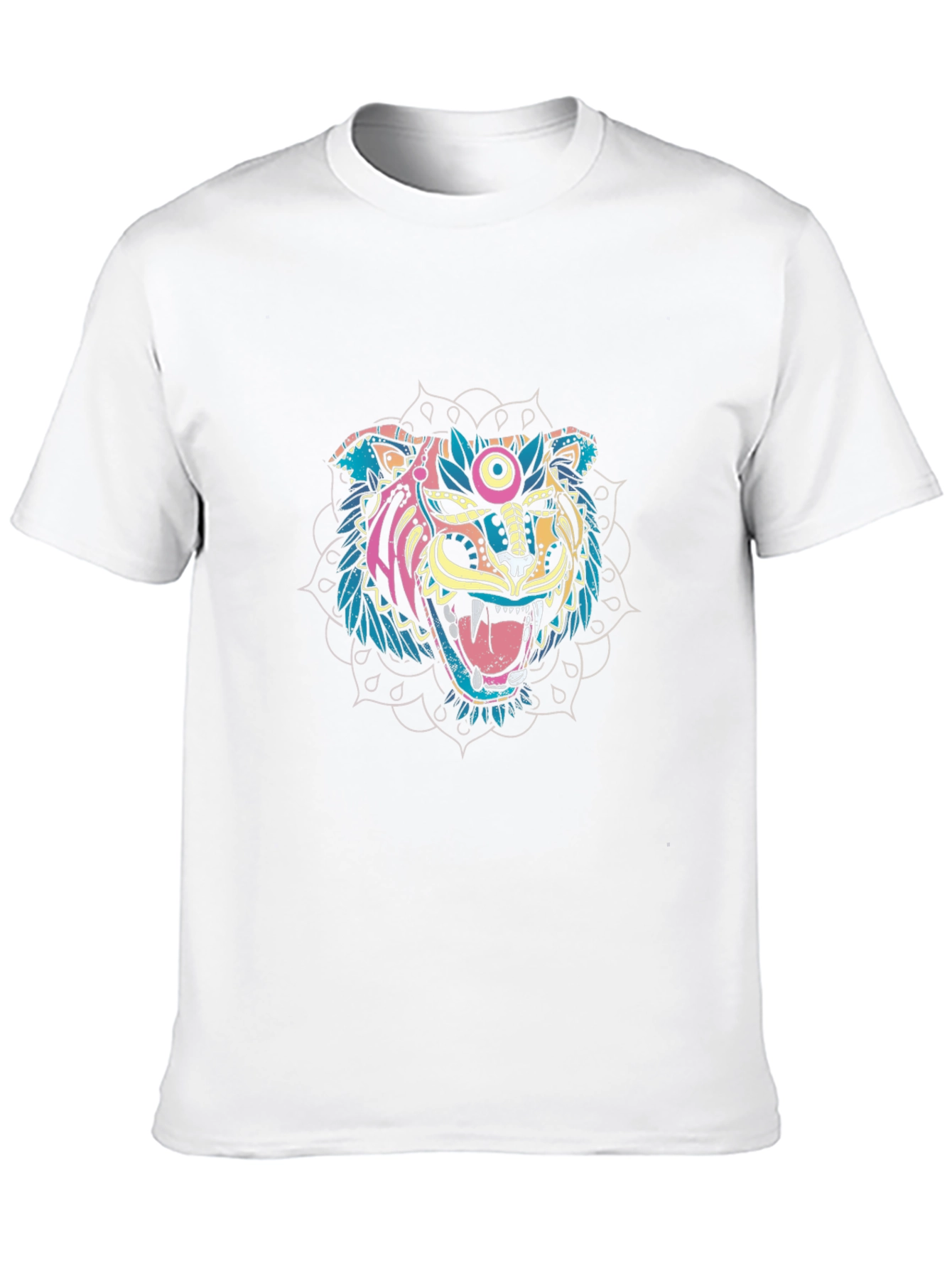Tiger Mandala Graphic Black T-Shirt