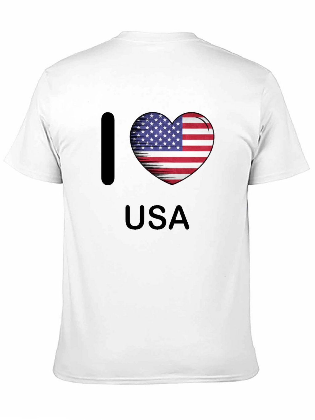 I Love USA T-Shirt Patriotic American Flag Heart