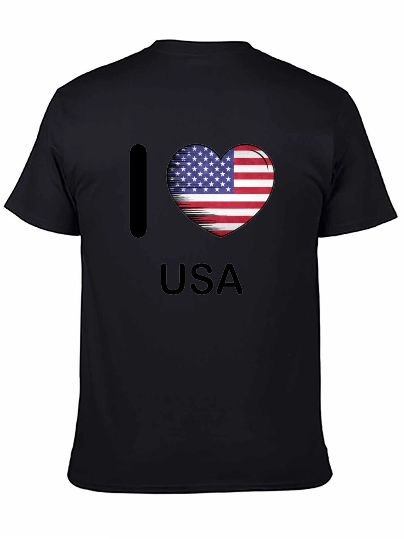 I Love USA T-Shirt Patriotic American Flag Heart