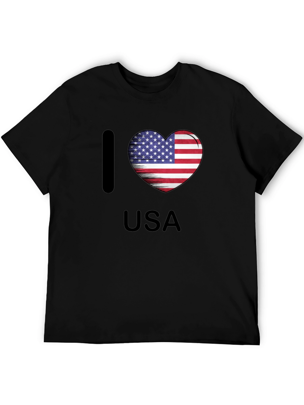 I Love USA T-Shirt Patriotic American Flag Heart