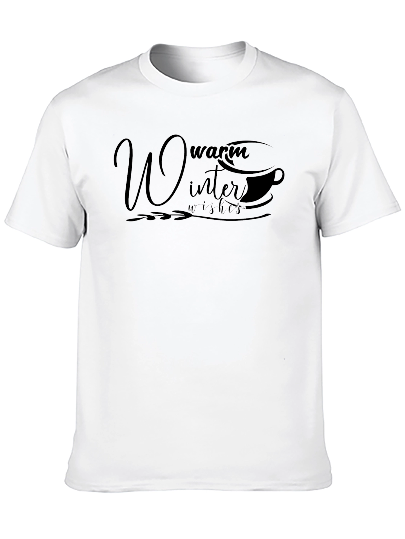 Warm Winter Wishes Black Graphic Tee