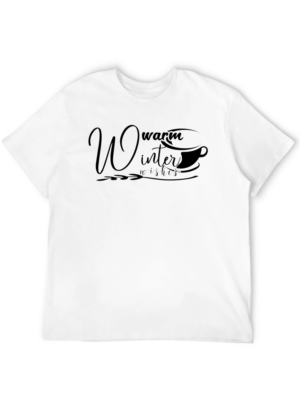 Warm Winter Wishes Black Graphic Tee