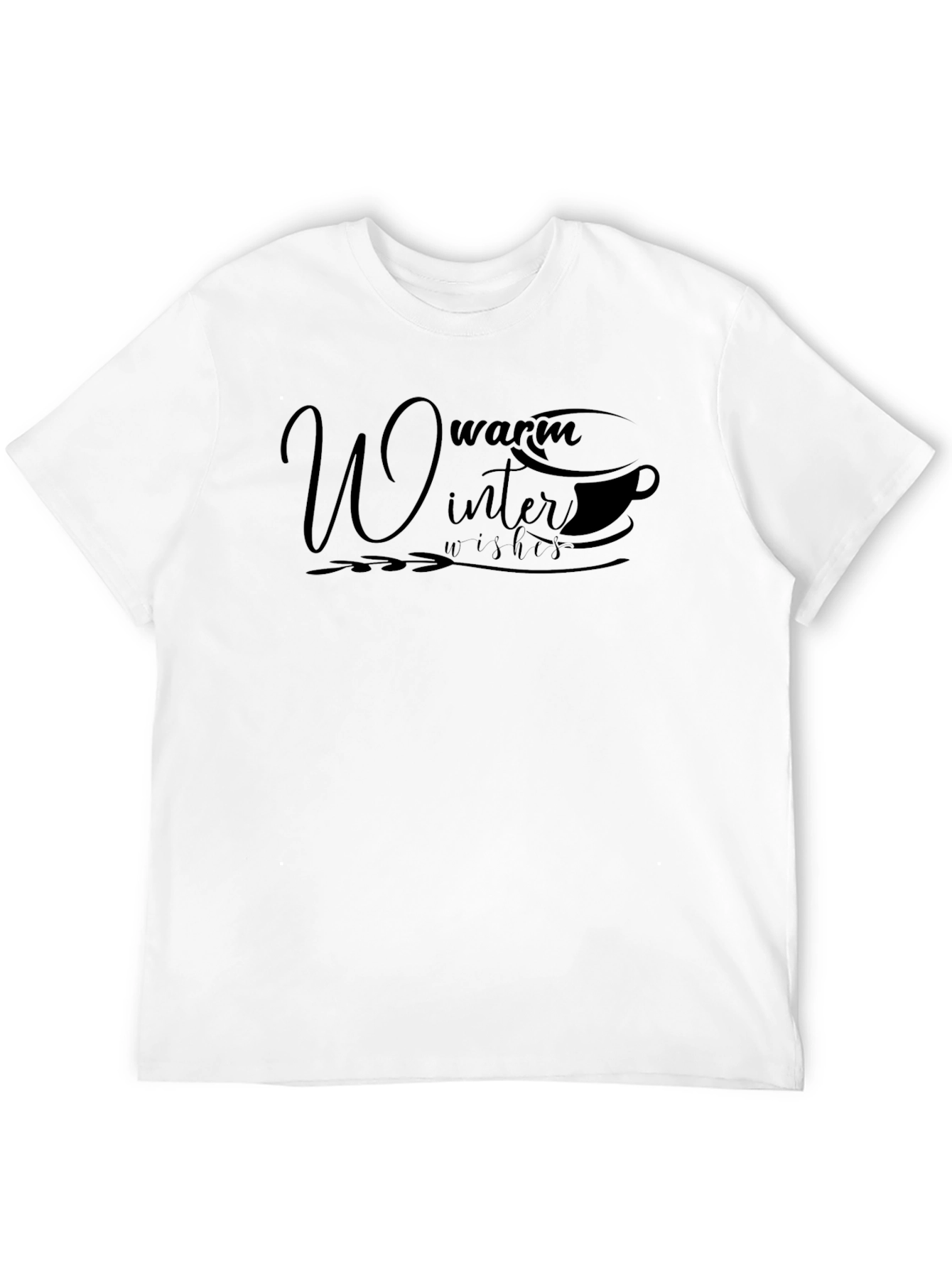 Warm Winter Wishes Black Graphic Tee