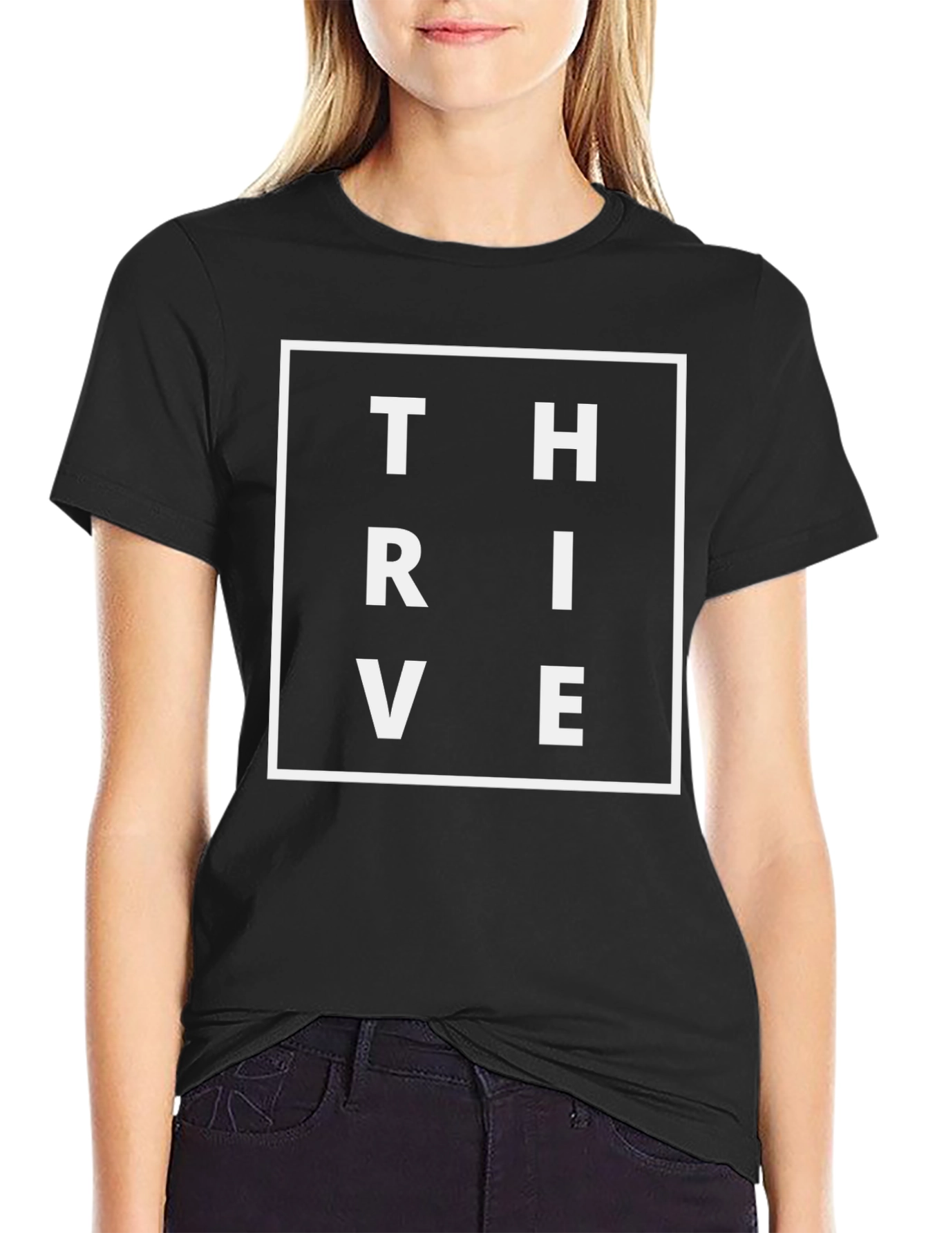 Thrive Black Graphic T-Shirt