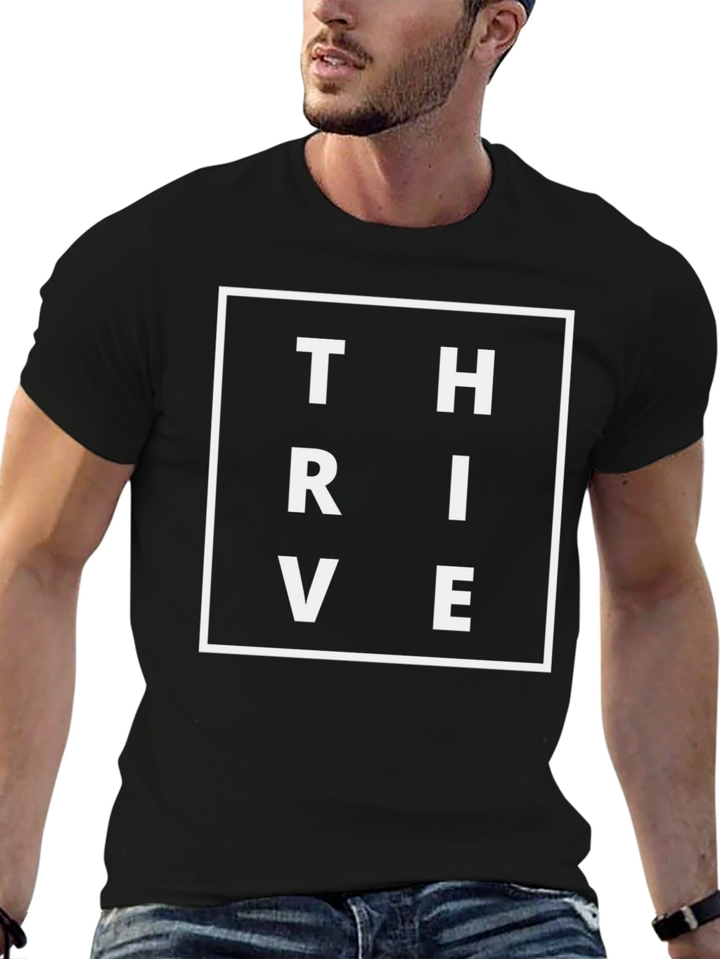 Thrive Black Graphic T-Shirt