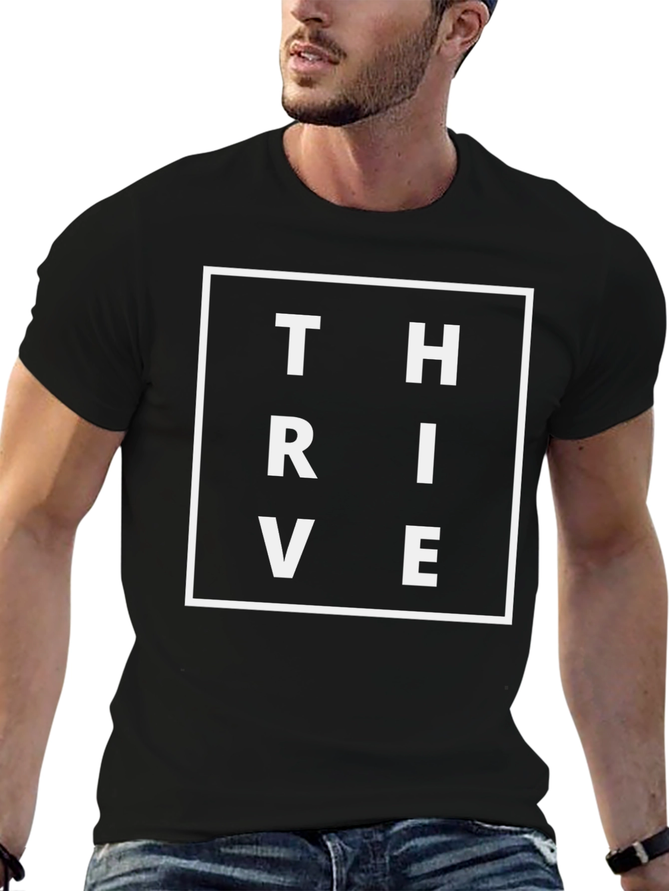 Thrive Black Graphic T-Shirt
