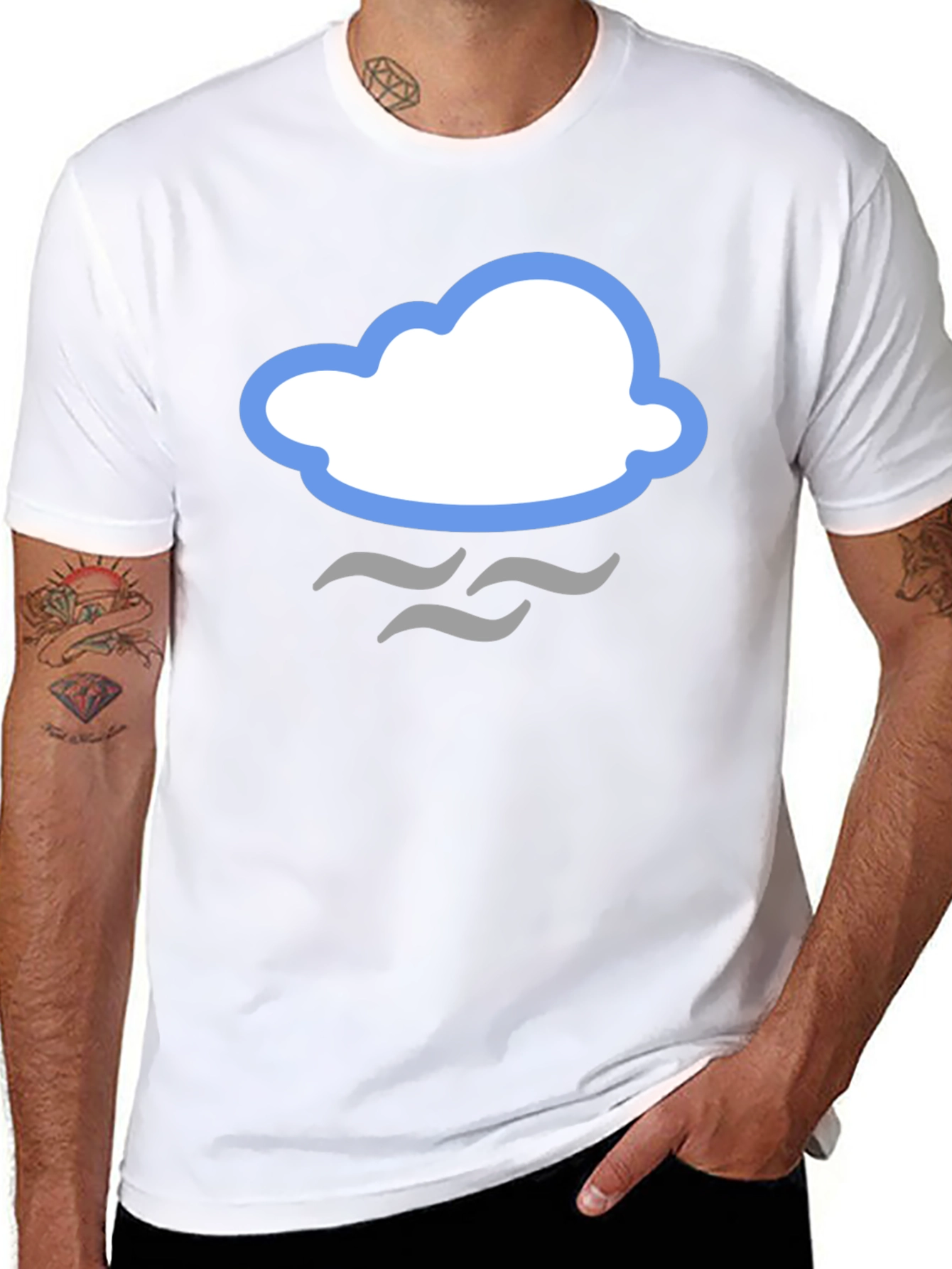 Cloud Graphic T-Shirt - Stylish Weather Tee