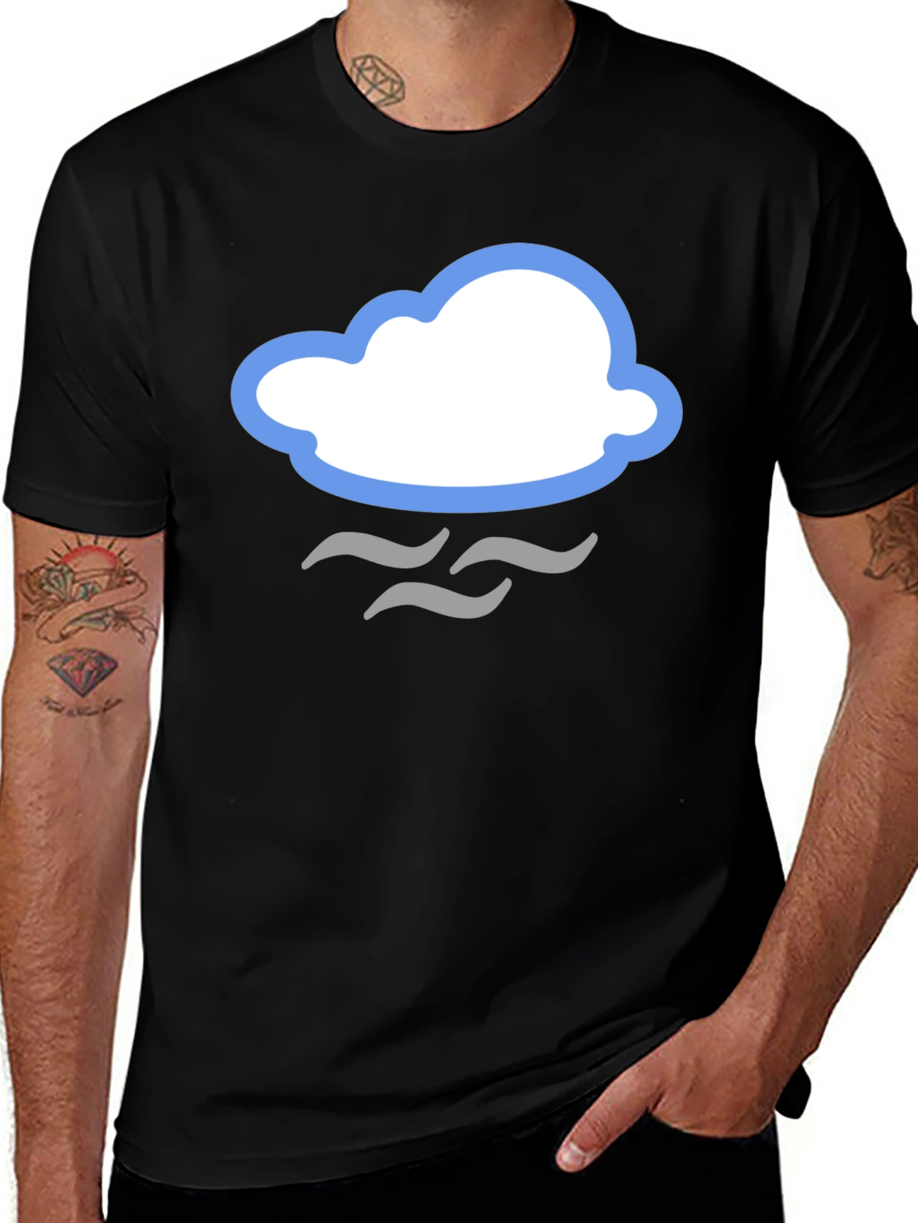 Cloud Graphic T-Shirt - Stylish Weather Tee