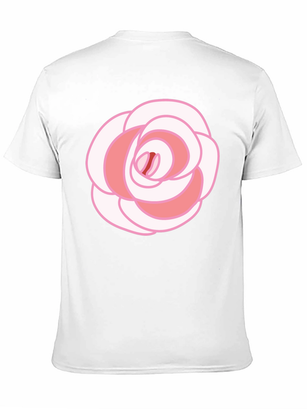 Rose Graphic T-Shirt - Black Cotton Blend