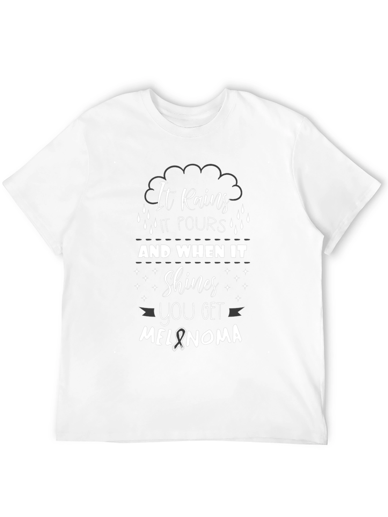 It Rains Melanoma Awareness T-Shirt