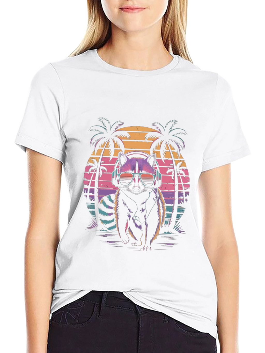 Retro Raccoon Vibes T-Shirt
