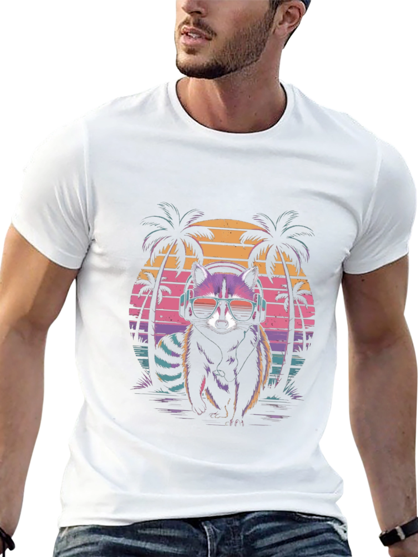 Retro Raccoon Vibes T-Shirt