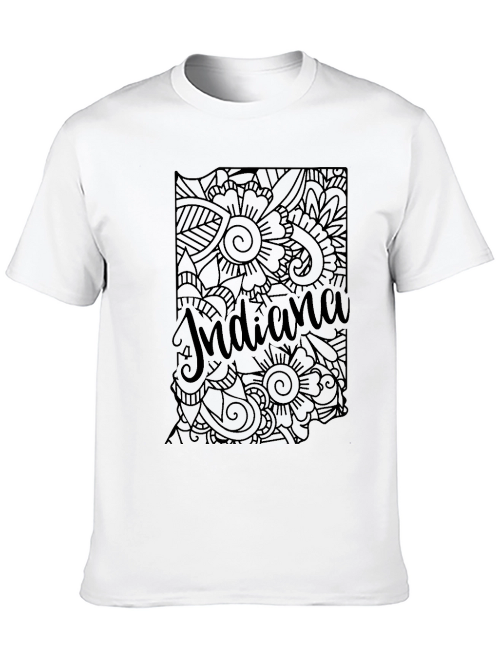 Indiana Floral Graphic Black T-Shirt