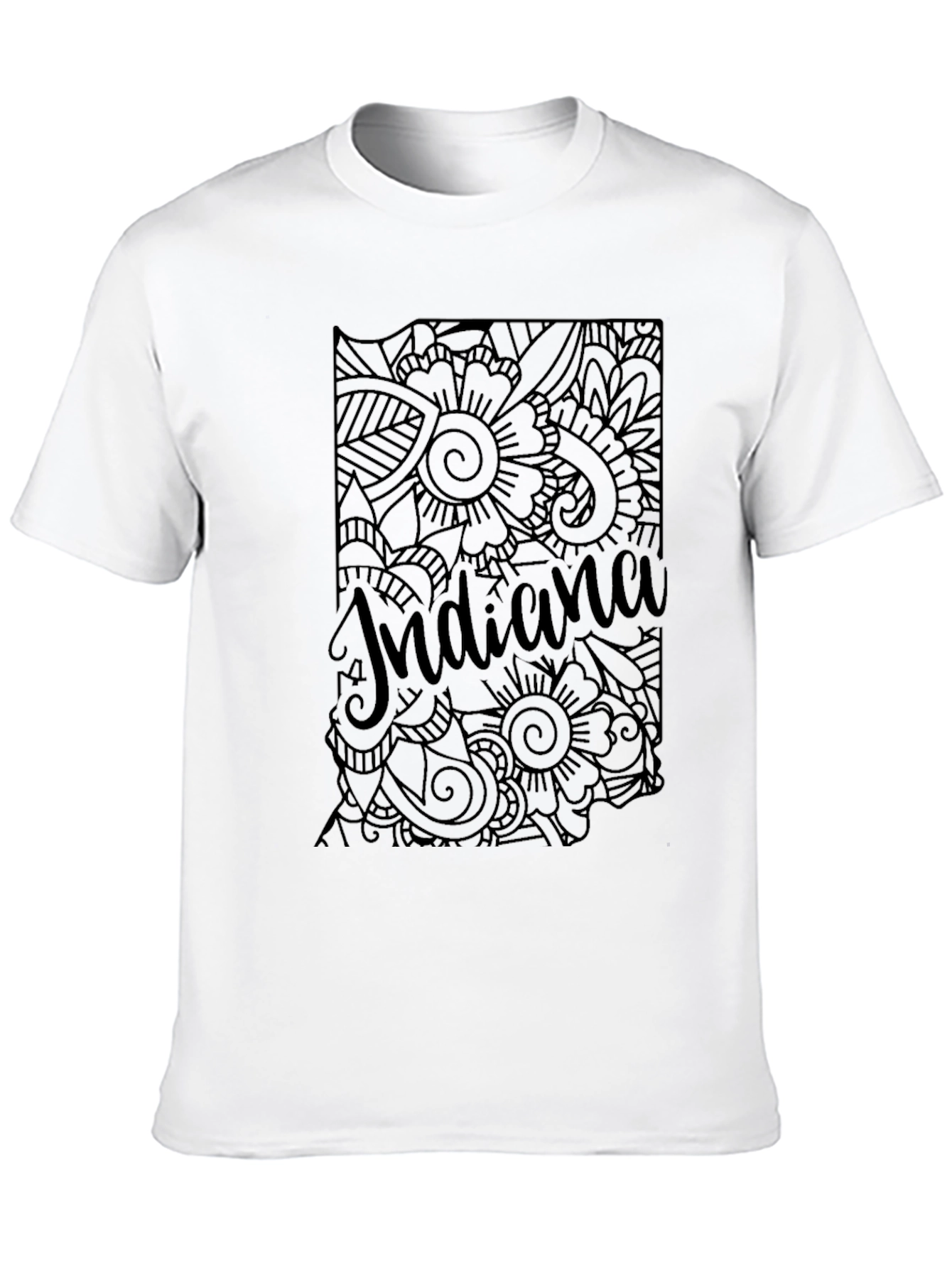 Indiana Floral Graphic Black T-Shirt