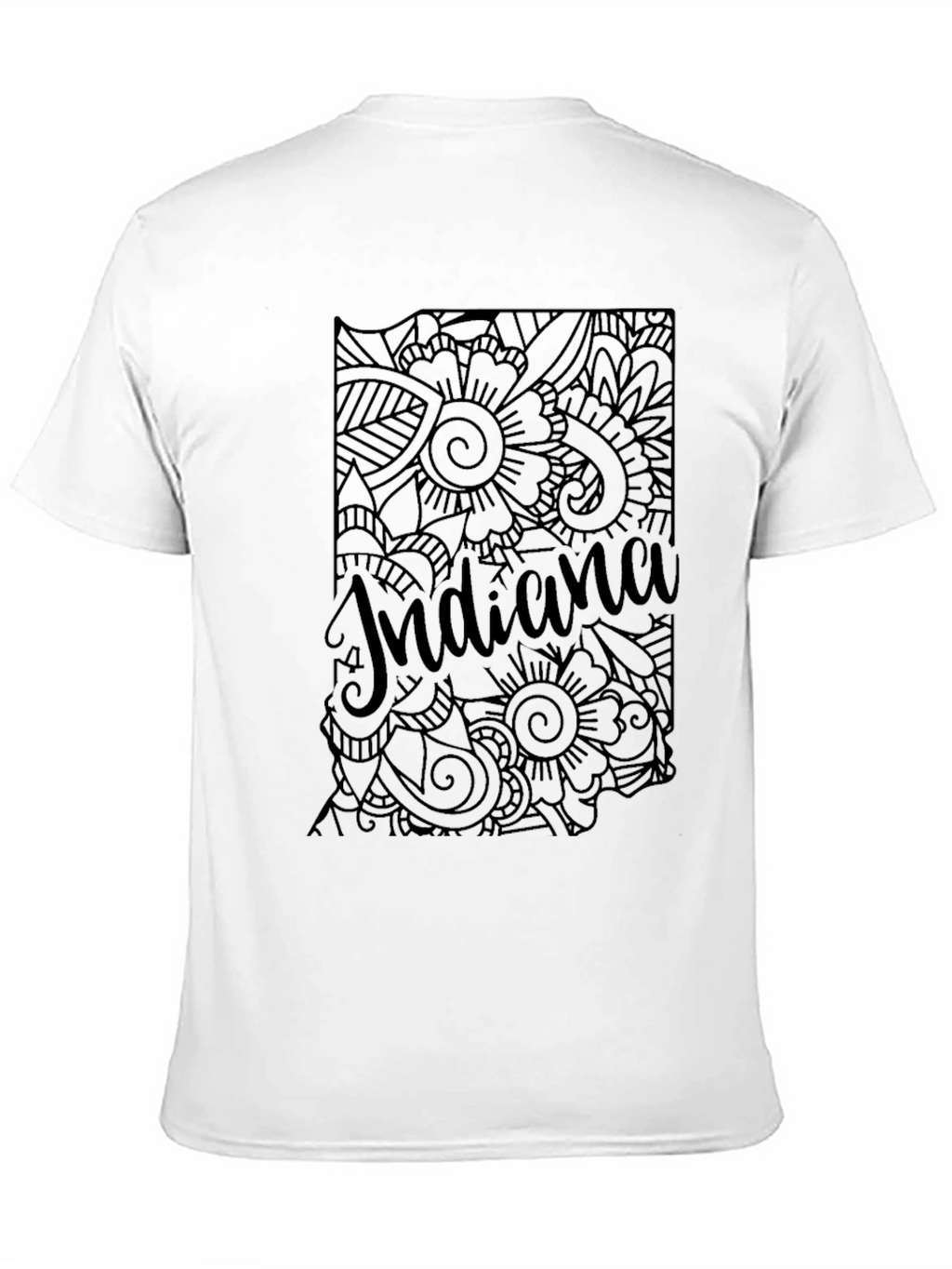 Indiana Floral Graphic Black T-Shirt