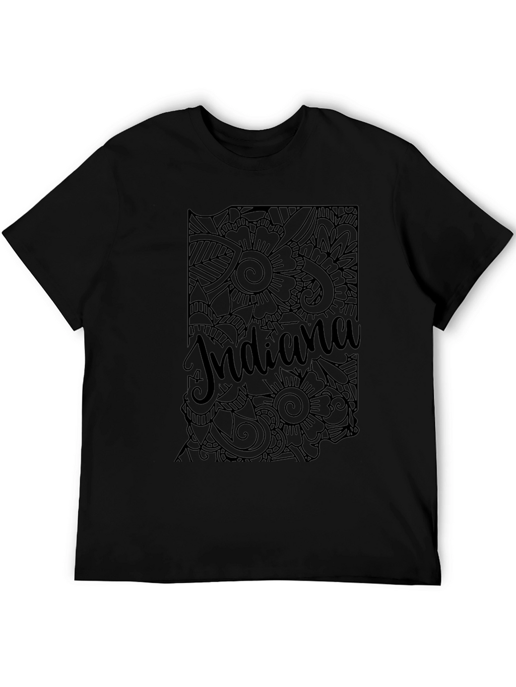 Indiana Floral Graphic Black T-Shirt