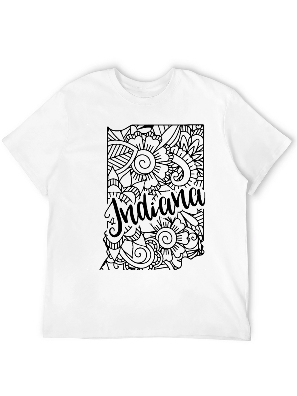 Indiana Floral Graphic Black T-Shirt