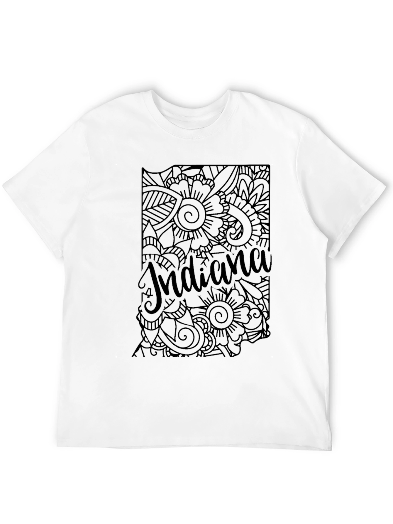 Indiana Floral Graphic Black T-Shirt