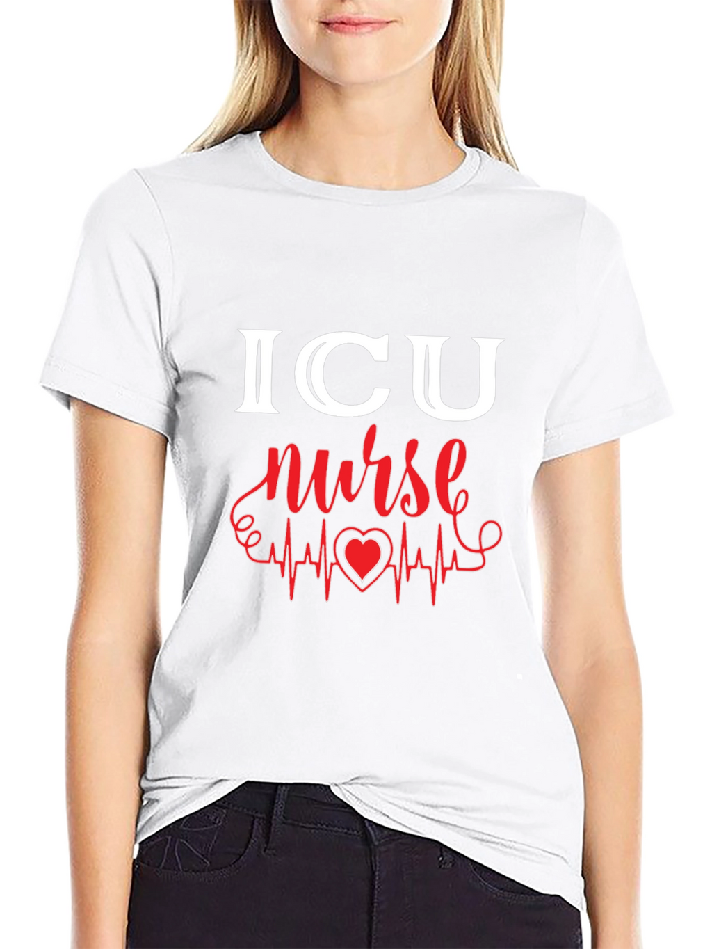 ICU Nurse Heartbeat Graphic Tee