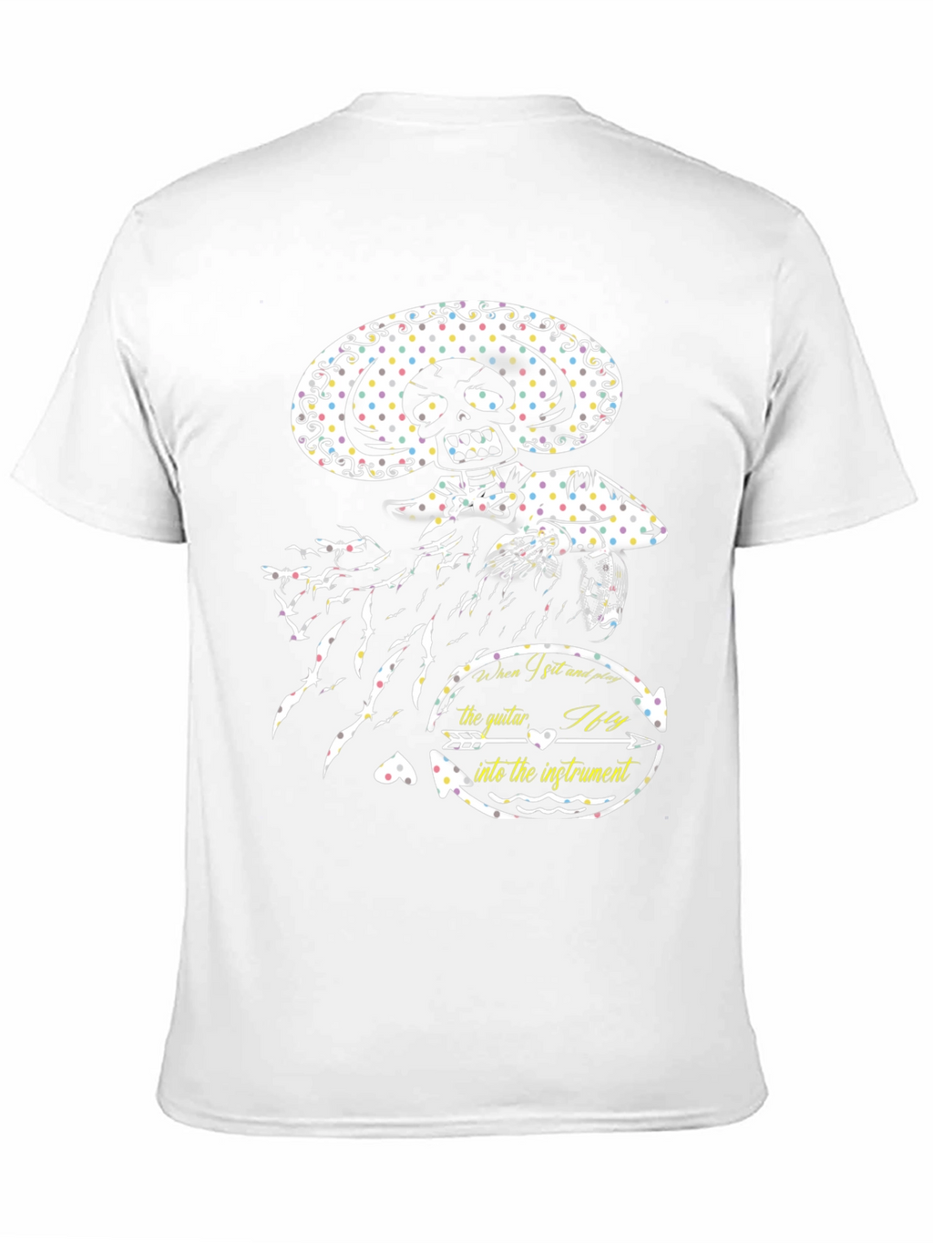 Skeleton Mariachi Graphic T-Shirt - Unique Design