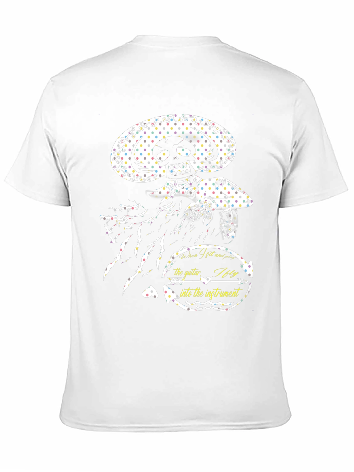 Skeleton Mariachi Graphic T-Shirt - Unique Design