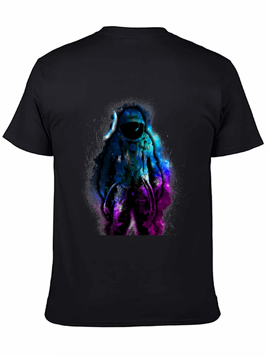 Astronaut Galaxy Graphic Black T-Shirt
