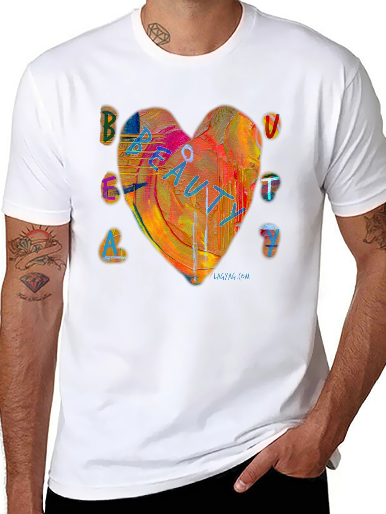 Beauty Heart Graphic T-Shirt - Unisex Short Sleeve