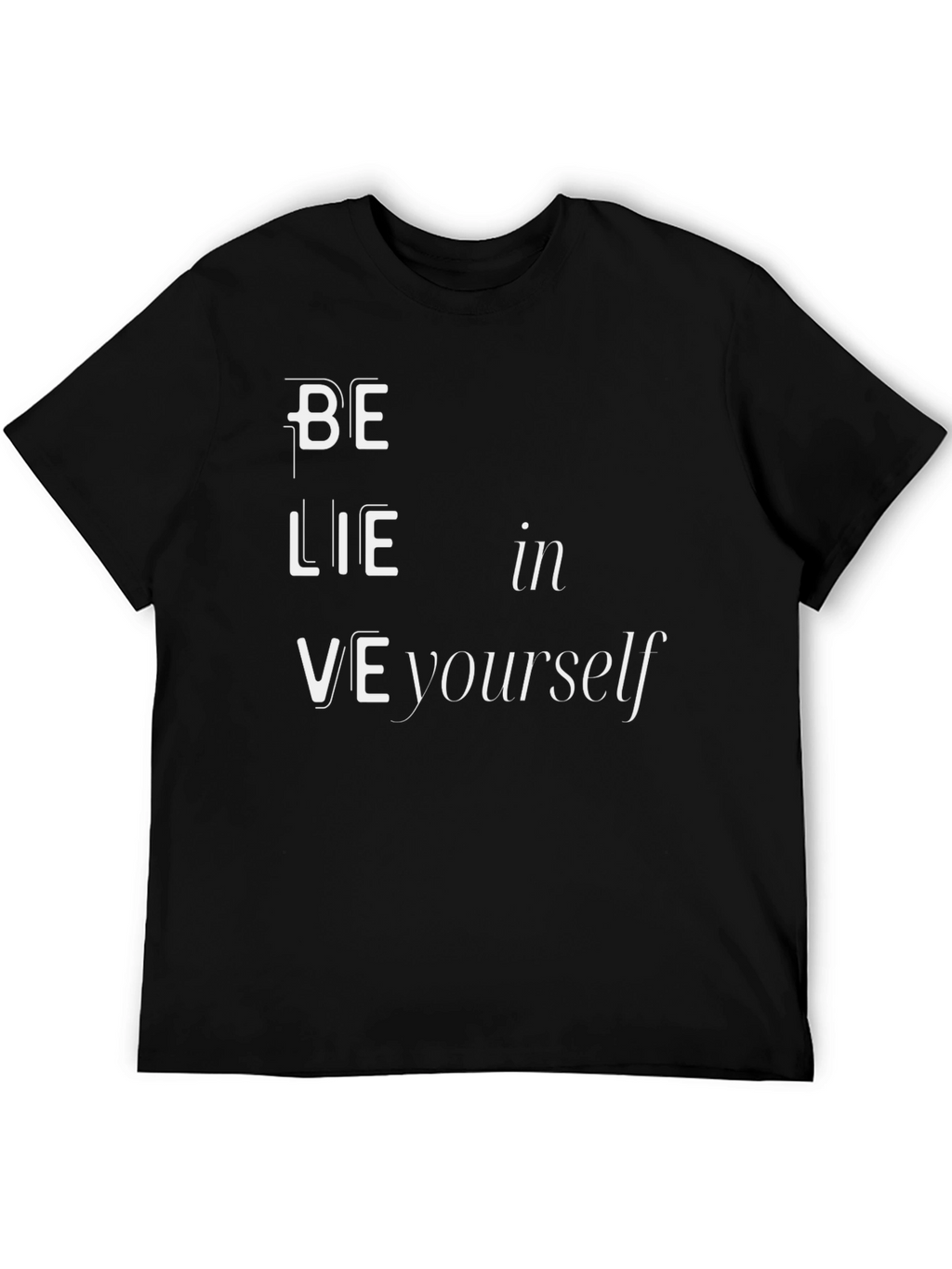 Believe In Yourself Black Graphic Tee