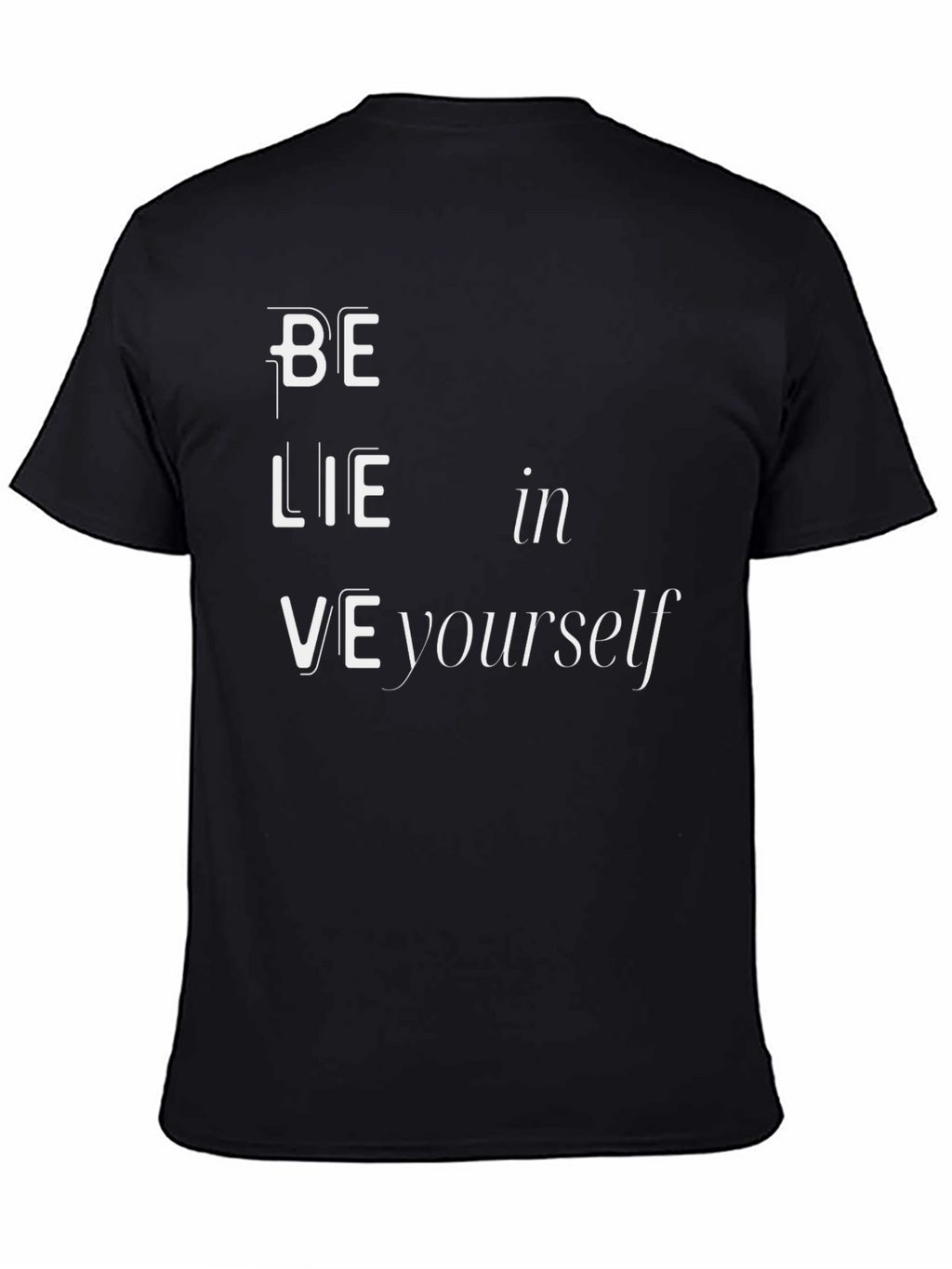 Believe In Yourself Black Graphic Tee