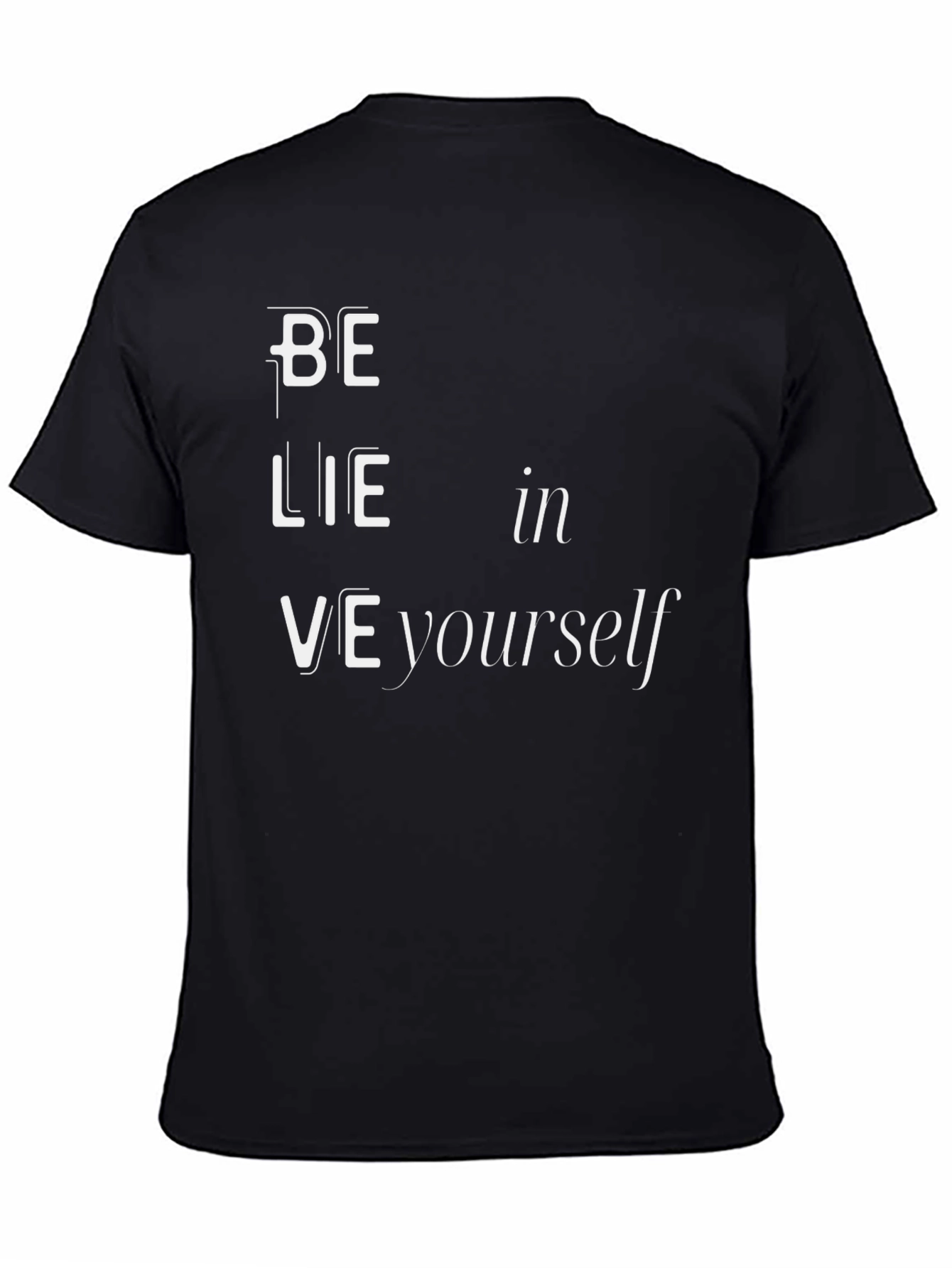 Believe In Yourself Black Graphic Tee