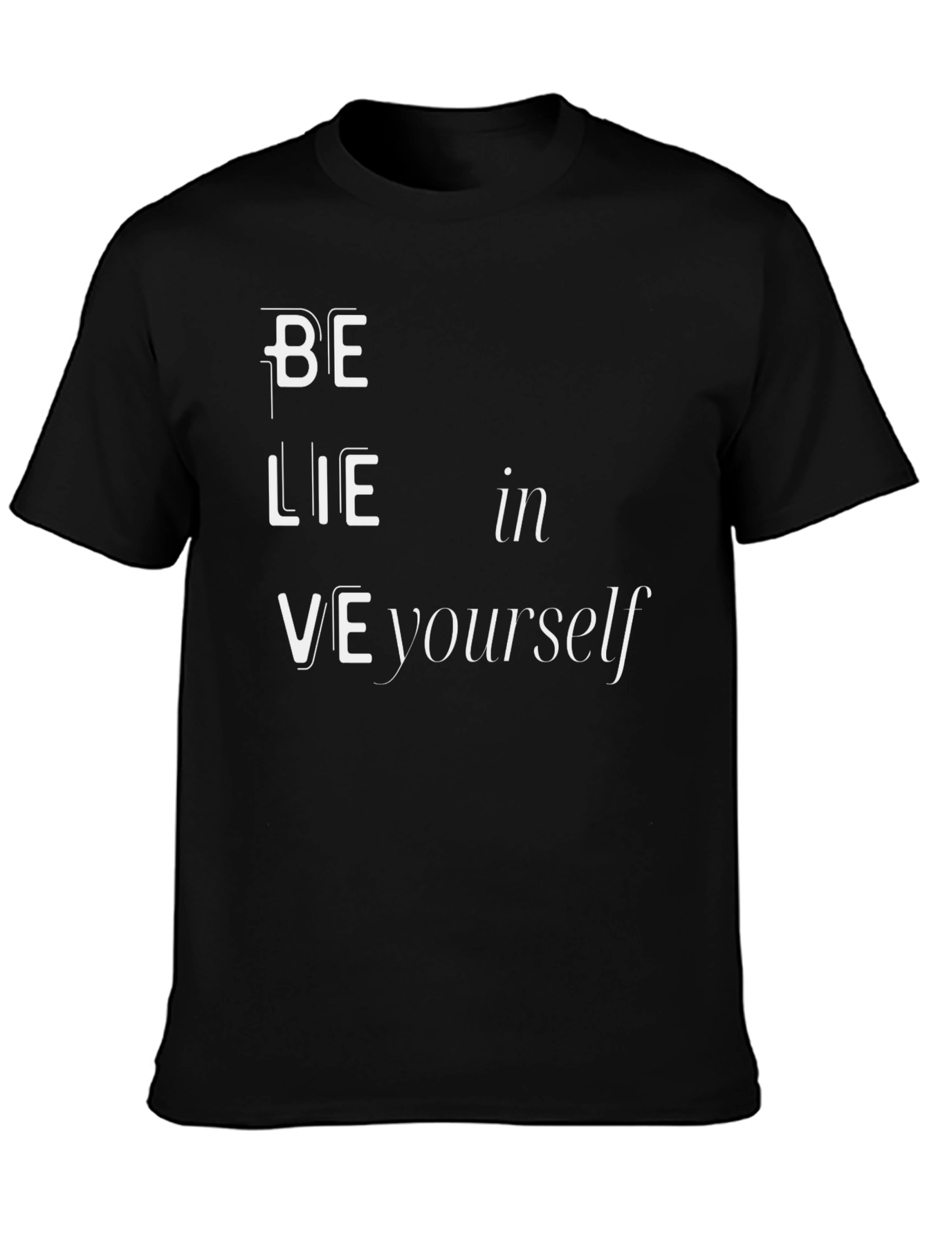 Believe In Yourself Black Graphic Tee
