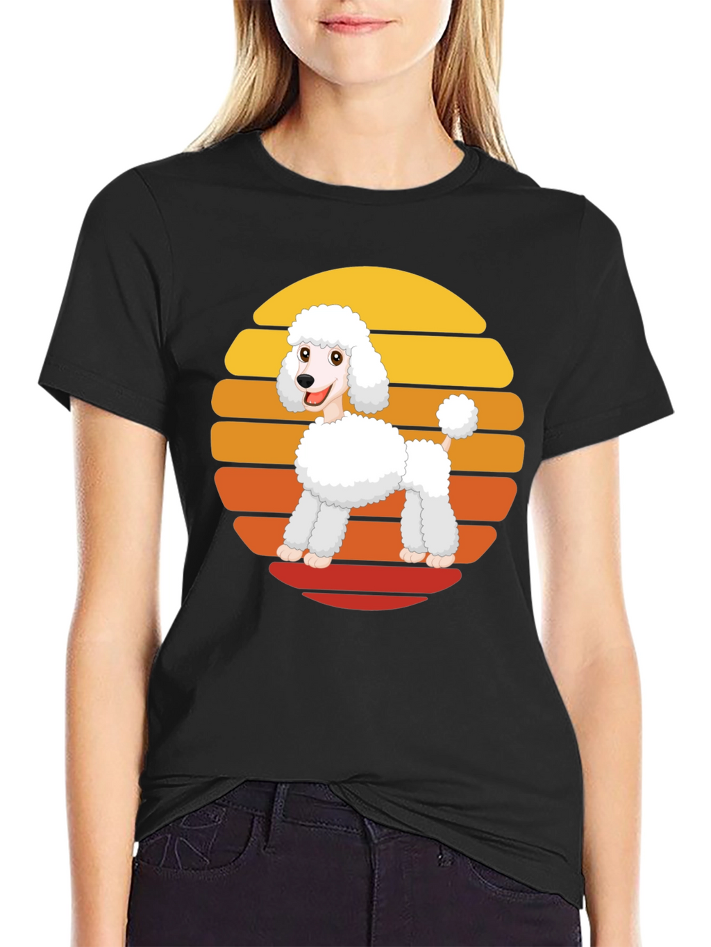 Poodle Sunset Graphic Tee