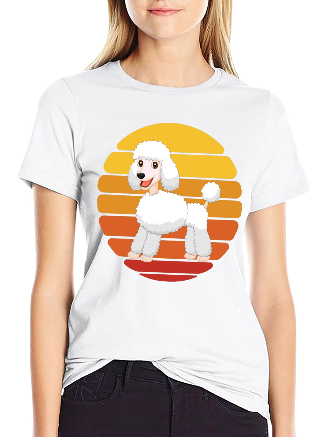 Poodle Sunset Graphic Tee