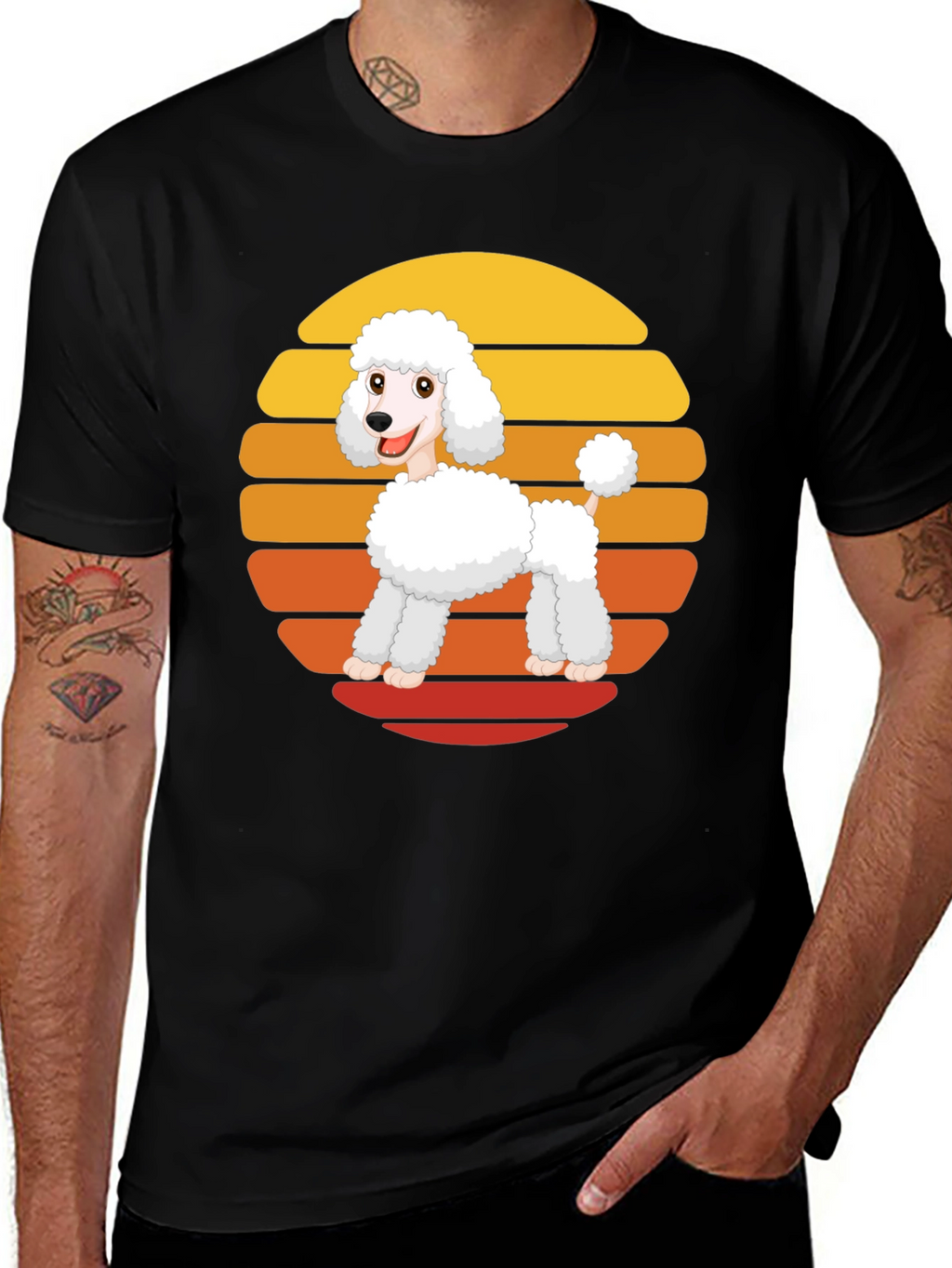 Poodle Sunset Graphic Tee