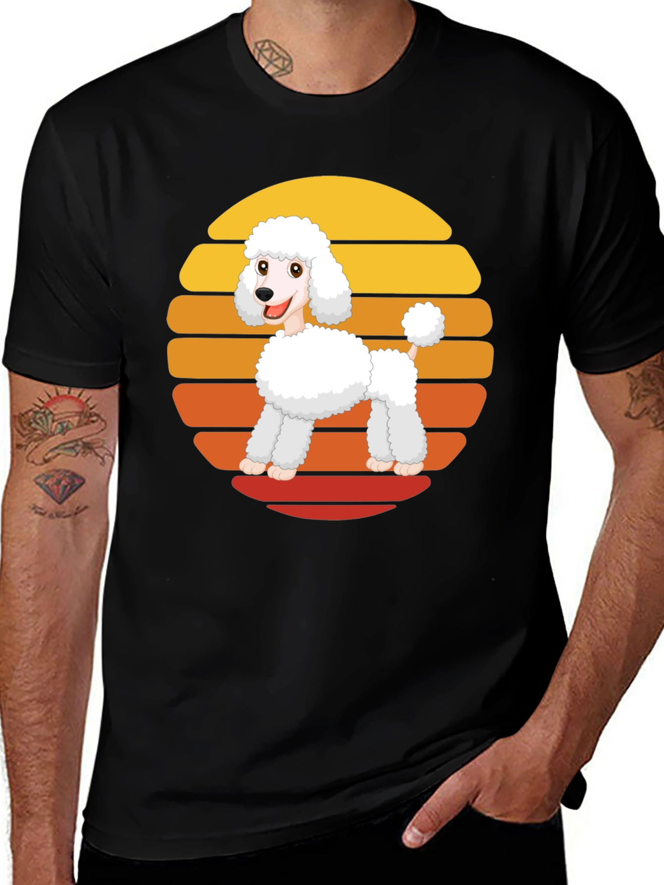 Poodle Sunset Graphic Tee