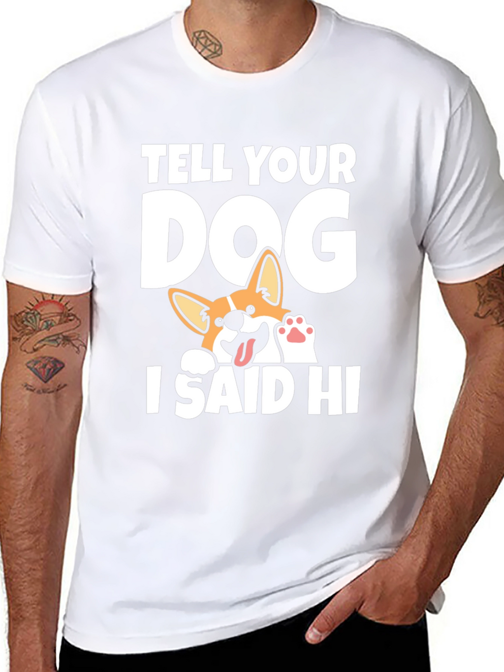 Tell Your Dog I Said Hi Black T-Shirt