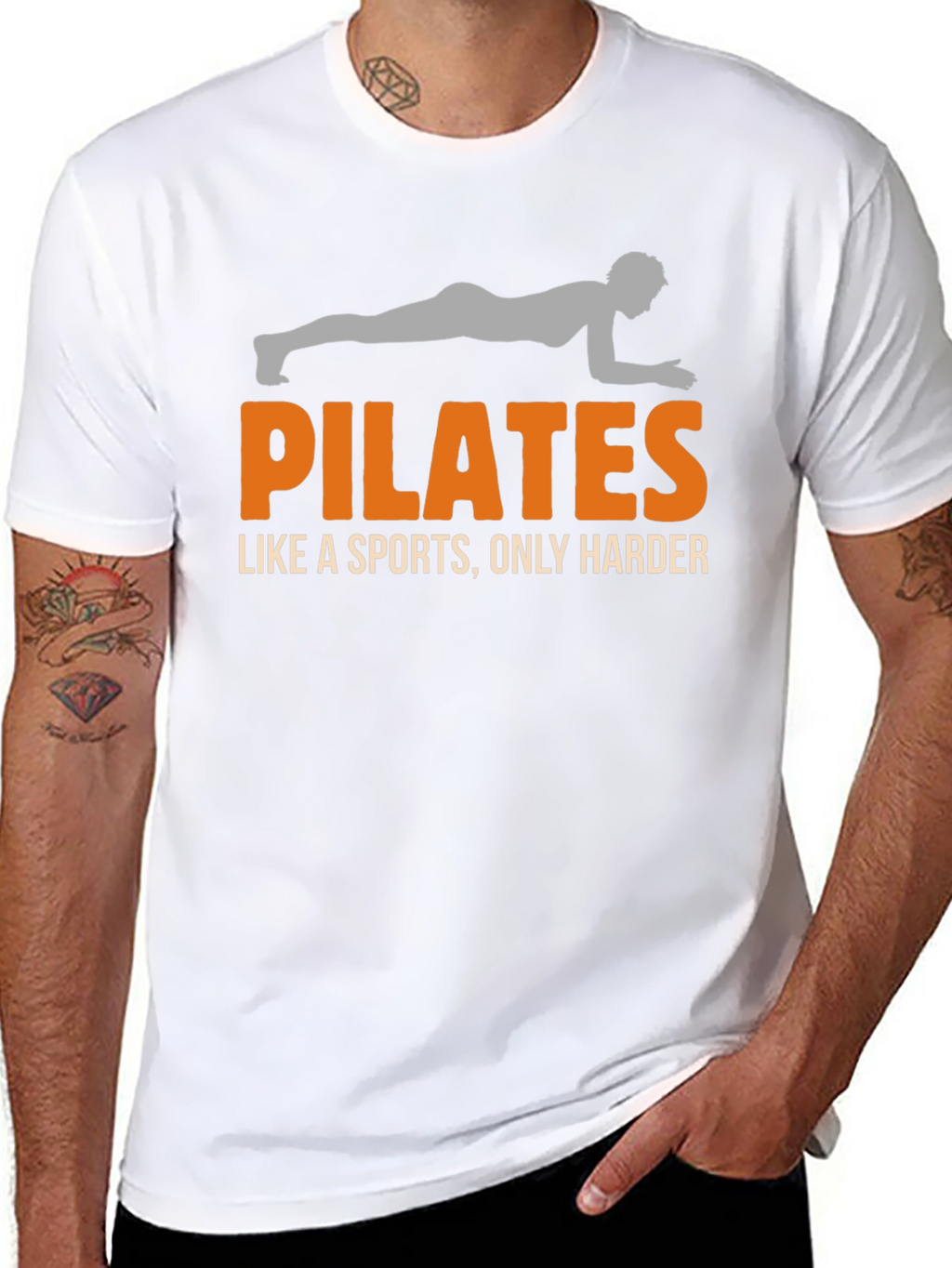 Pilates Like a Sports Mens Black T-Shirt
