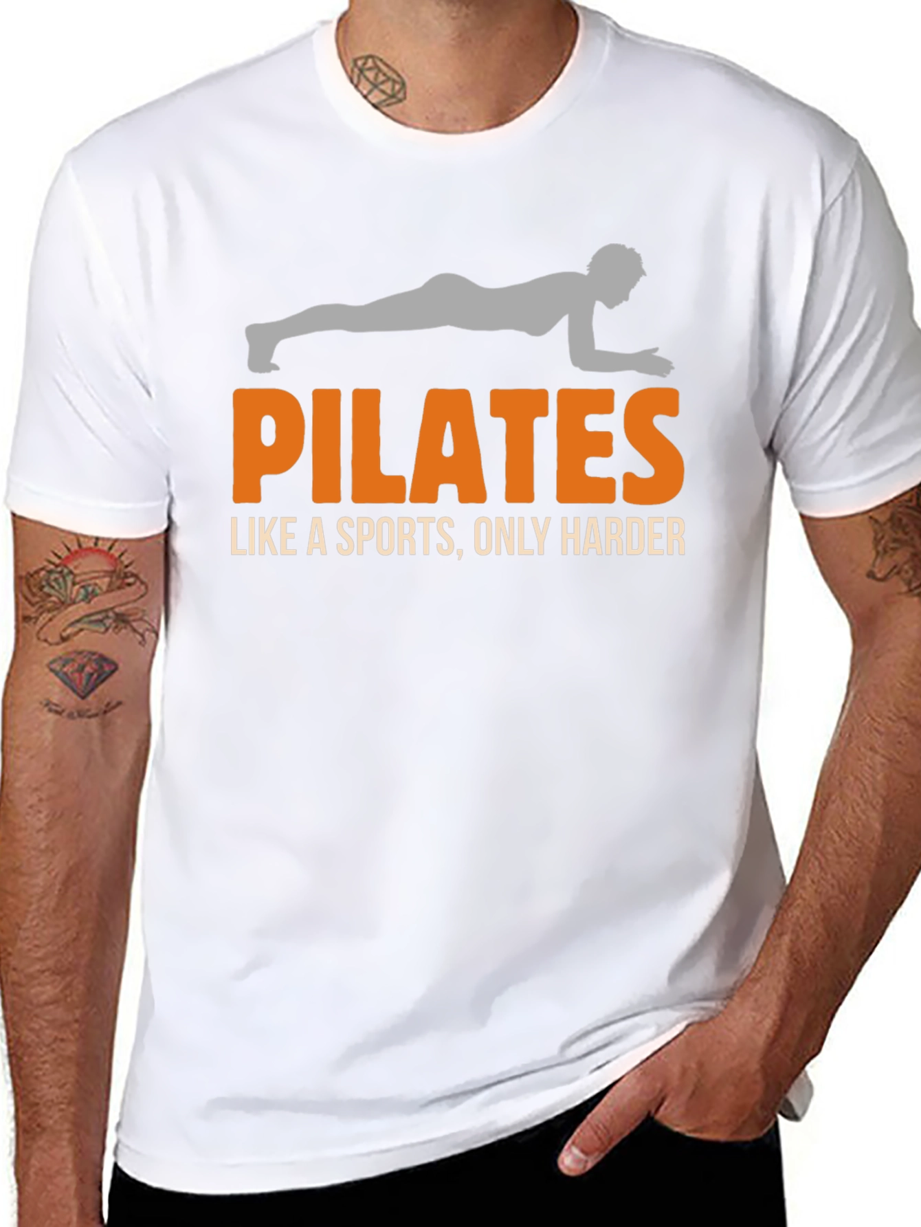 Pilates Like a Sports Mens Black T-Shirt