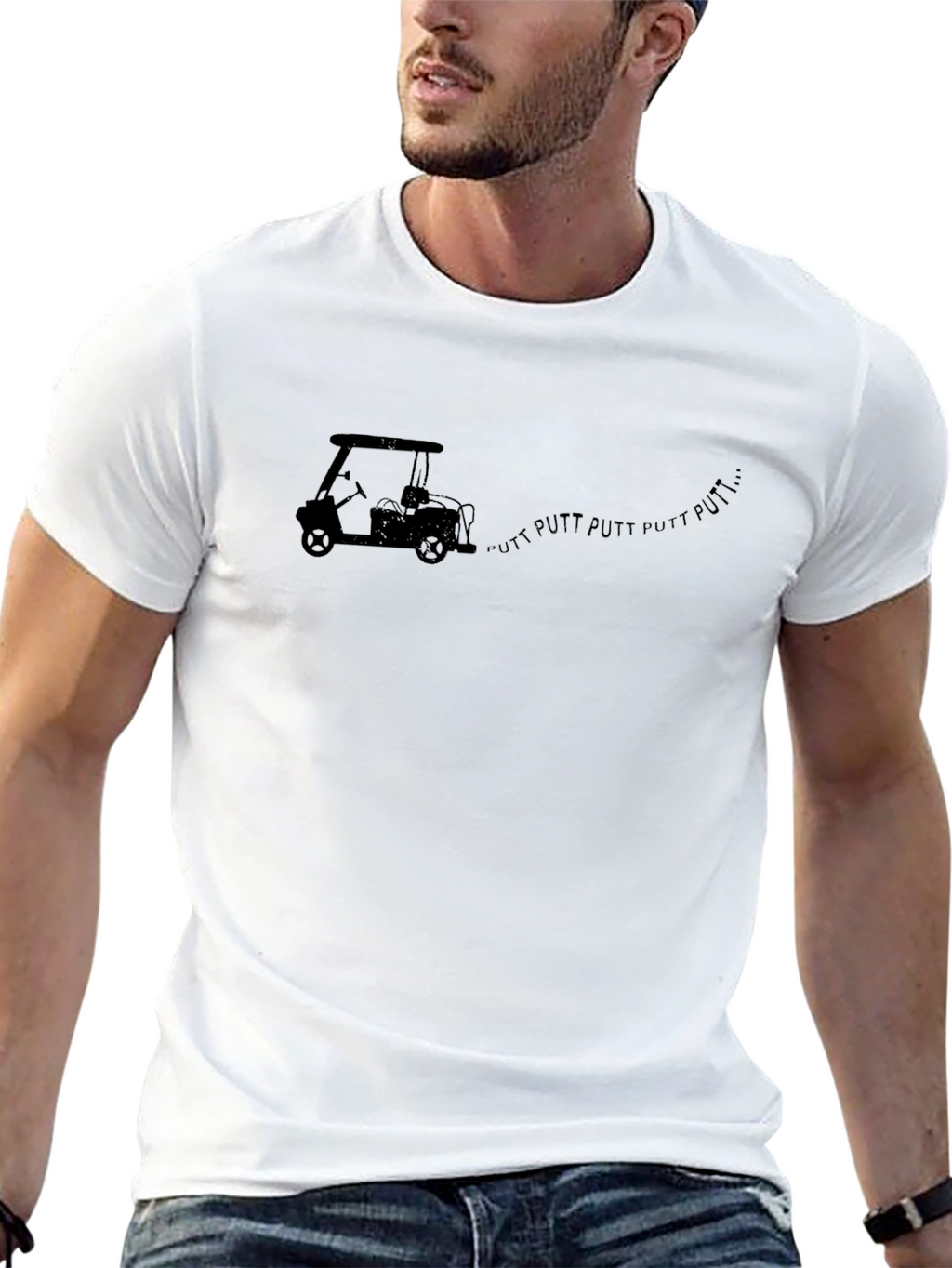 Putt Putt Golf Cart T-Shirt - Black Graphic Tee