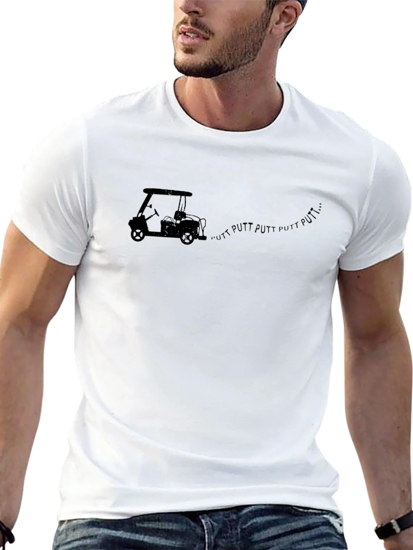 Putt Putt Golf Cart T-Shirt - Black Graphic Tee